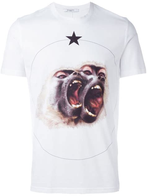 givenchy t shirt monkey white